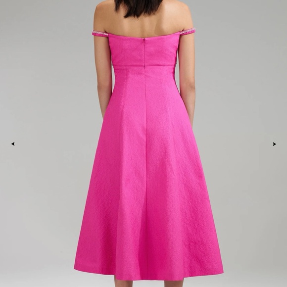 NWT Self Portrait Pink Off-Shoulder Dress - Picture 3 of 6